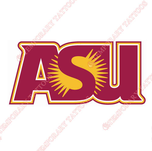 Arizona State Sun Devils 1980 Customize Temporary Tattoos Stickers NO.3723